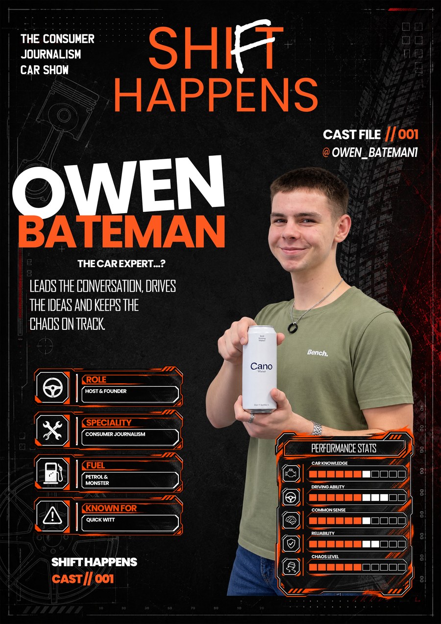 Owen Bateman — Shift Happens cast poster, Founder & Host