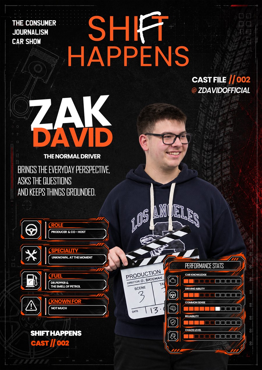 Zak David — Shift Happens cast poster, Producer & Co-Host